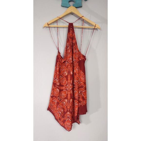 Intimately Free People Floral Red Sleeveless Spaghetti Strap Top Small - Picture 2 of 16